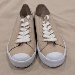 Polo Ralph Lauren Canvas Beige Beachy Sneakers - Women's sz 7.5